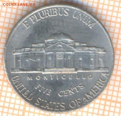 США 5 центов 1999Р г., до 12.10.2020 г. 22.00 по Москве - США 5 центов 1999 1895