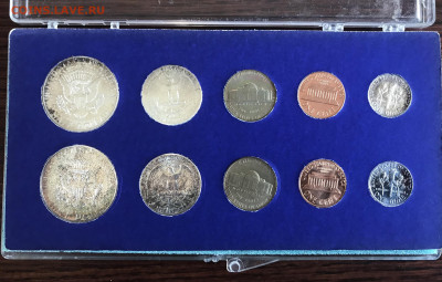 США Набор монет 1964 года UNC до 21.30 МСК 10.10.20 - AA7C2124-55CB-4796-BBDA-2B7BD1862555