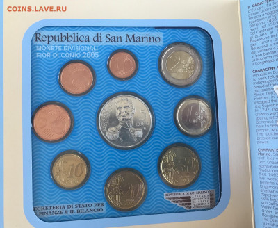 Сан-Марино, набор монет 2005 года UNC до 21.30 МСК 10.10.20 - 0E8931D8-72ED-42DF-9D69-752E01C5ADBD