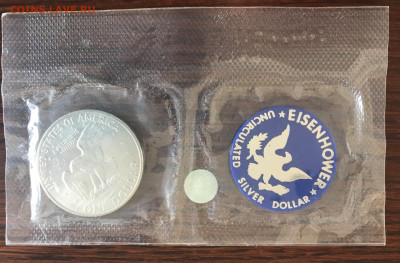 США 1 доллар 1971 года с жетоном UNC до 21.30 МСК 10.10.20 - 56A9A4AD-B769-4281-9E9A-6C2AD8C1EDD3