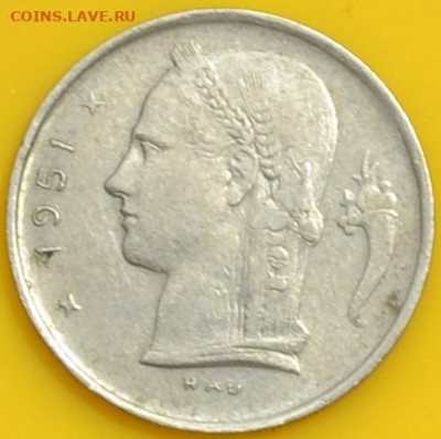 Бельгия 1 франк 1951. 09. 10. 2020 в 22 - 00. - DSC_0770.JPG