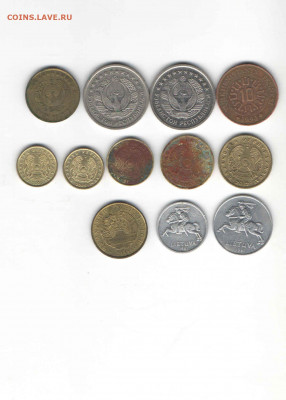 СНГ, набор из 12 монет, до 22.00 мск. 13.10 - монеты стран СНГ 12 штук2