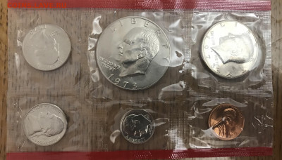 США Набор монет 1973 года UNC до 21.30 МСК 10.10.20 - 1931A743-9677-4594-88B6-94995586920A