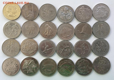 ФИКС Крона Шайба 24шт Либерия Ниуэ Гибралтар Кипр Джерси Мэн - NIVvFYwjvXQ