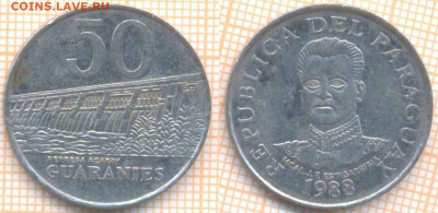 Парагвай 50 гуарани 1988 г., до 13.10.2020 г. 22.00 по Москв - Паргвай 50 гуарани 1988 1936