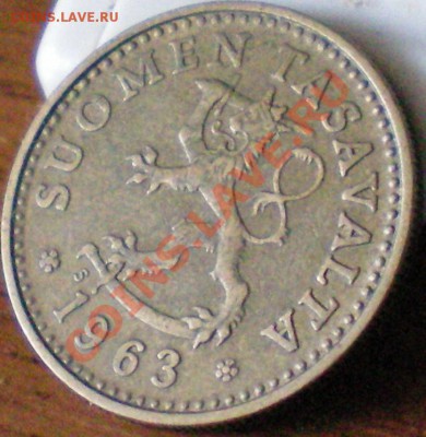 Финляндия 10 пенни 1963 г. до - 39