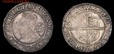 старая англия - 8 пенсов 1585 года, мм гребешок