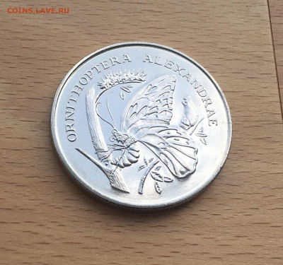 Крона Шайба Памятная медаль Жетон бабочка Птицекрылка WWF - IMG_6125.JPG