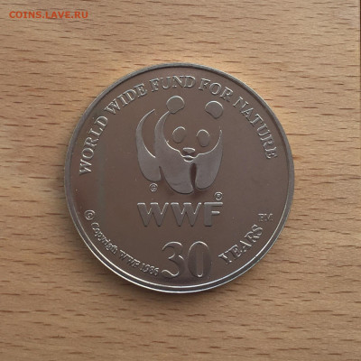 Крона Шайба Памятная медаль Жетон попугай WWF - IMG_6076.JPG
