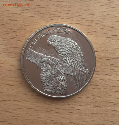 Крона Шайба Памятная медаль Жетон попугай WWF - IMG_6068.JPG