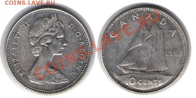 >Ag< Канада 10 центов 1968 до 25.09.11 22:00 - Canada_10_68