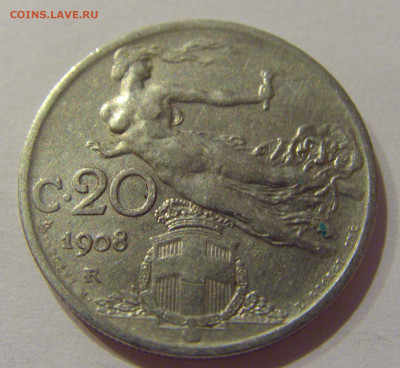 20 чентезимо 1908 Италия №1 15.10.2020 22:00 МСК - CIMG9068.JPG