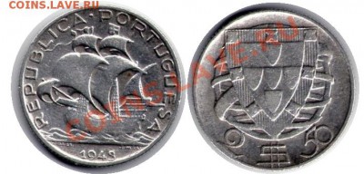 >Ag< Португалия 2,5 $ 1943 -Кораблик- до 25.09.11 22:00 - Port_250_43