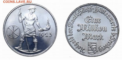 Город Фрайберг - нотгельд 1 миллион марок 1923 - germanija_saksonija_gorod_frajberg_notgeld_1_million_marok_1923_unc (2)