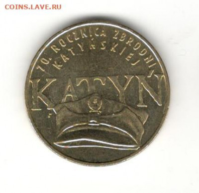 Польша 2 злотых 2010 "Катынь" - Польша Катынь 1