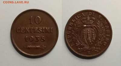 Сан-Марино 10 чентезимо 1938 года - 16.10 22:00 мск - IMG_20201011_105049