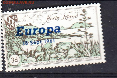 Великобритания острова Херин 1961 1м  надпечатка до 17 10 - 536