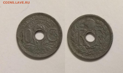 Франция 10 сантимов 1945 года, цинк - 18.10 22:00 мск - IMG_20201003_113115