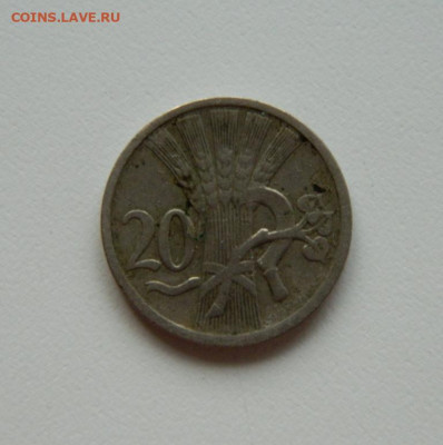 Чехословакия 20 геллеров 1937 г. до 19.10.20 - DSCN1807.JPG