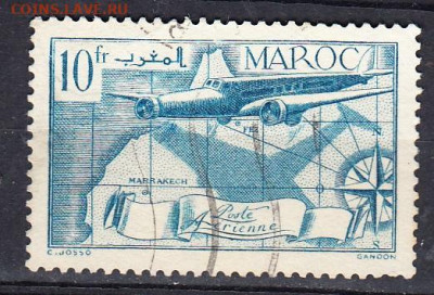 Колонии Марокко 1939 1м 10фр  до 20 10 - 264