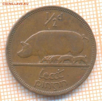 2 пенни 1942 г., до 21.10.2020 г. 22.00 по Москв - Ирландия полпенни 1942 1988