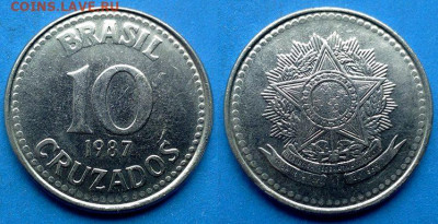 27 мм) до 21.10 - Бразилия 10 крузадо, 1987