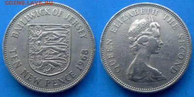 Джерси - 10 новых пенсов 1968 года до 21.10 - Джерси 10 новых пенсов, 1968