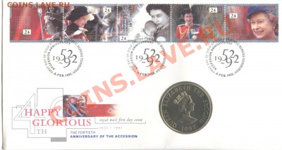 МЭН, Джерси, Гернси, Великобритания в КПД - Олдерни 2 Фунта 1992 г.