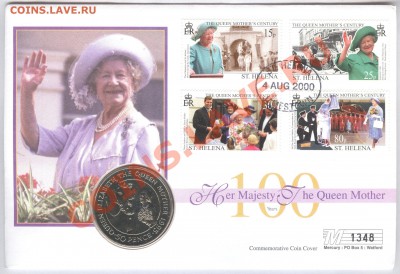 МЭН, Джерси, Гернси, Великобритания в КПД - О-в Святой Елены 50 пенсов 1995 г