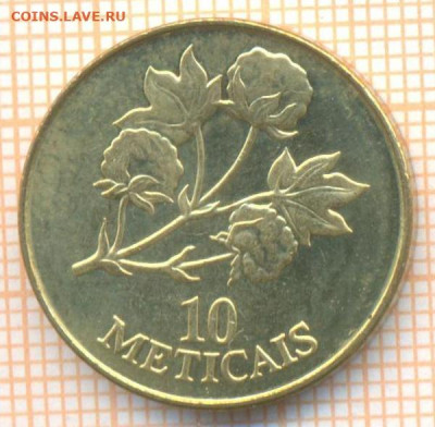 Мозамбик 10 метикалов 1994 г., до 21.10.2020 г. 22.00 по Мо - Мозамбик 10 метикалов 1994 2031а