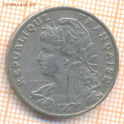 Франция 25 сантимов 1904 г., до 21.10.2020 г. 22.00 по Москв - Франция 25 сантимов 1904 2035
