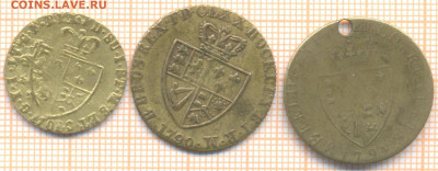 3 копии-жетона Георг 3, до ухода в архив - 4 3жёлтых