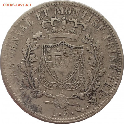 Сардиния. 5 лир 1826. - 021.JPG