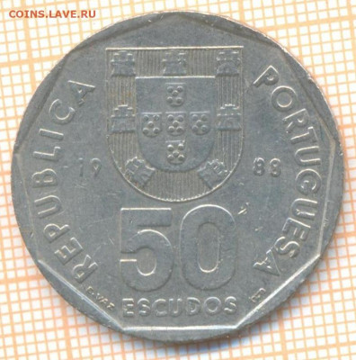 Португалия 50 эскудо 1988 г., до 21.10.2020 г. 22.00 по Моск - Португалия 50 эскудо 1988 2036