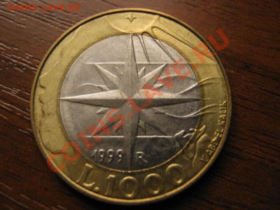 Сан Марино 1000 л 1999 роза ветров биметал до 23.09 в 21.00М - Изображение 043