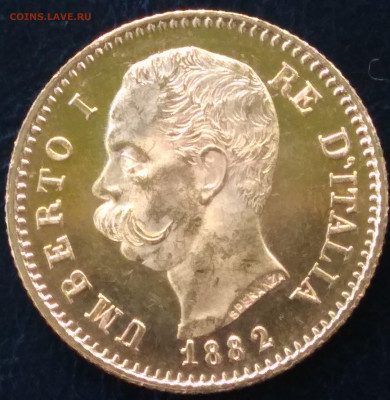 Италия. 1882. 20 лир 6.45g золото 917.UNC до 25.10 в 22.00 - IMG_20201013_063314