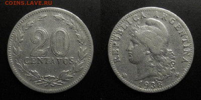 Аргентина 20 сентаво (1938) до 22.10 (22.00) - Аргентина – 20 сентаво (1938)