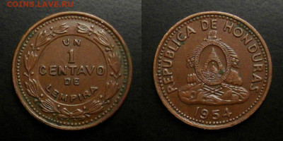 Гондурас 1 сентаво (1954) до 22.10 (22.00) - Гондурас – 1 сентаво (1954)
