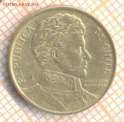 Чили 1 песо 1989 г., до 26.10.2020 г. 22.00 по Москве - Чили 1 песо 1989 2030