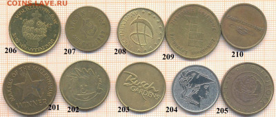 жетоны разные 21 , фикс - жетон 21  200-210