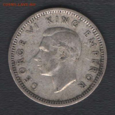 Новая Зеландия 3 пенса 1939 до 24.10.2020 21.00 мск - Новая Зеландия 3пенса1939 а