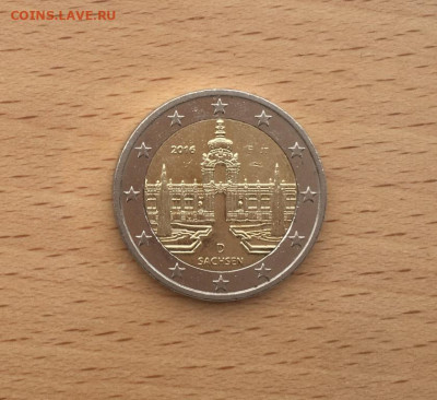биметалл 2 евро Германия 2016 двор D Цвингер Саксония - bimetall_2_evro_germanija_2016_dvor_d_cvinger_saksonija