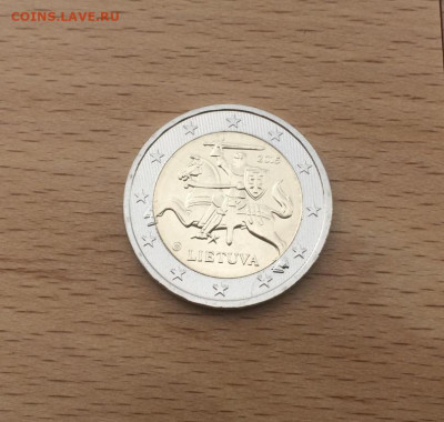 биметалл 2 евро Литва 2015 UNC - bimetall_2_evro_litva_2015_unc