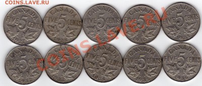 КАНАДА 5 ЦЕНТОВ ПОГОДОВКА 1927-1936 ДО 26.09.11 В22МСК (534) - img889