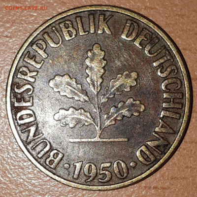 Что попадается среди современных монет - 10 pfenning_1950_2