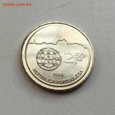 2,5 евро Португалия 2008 ЮНЕСКО - Исторический центр города - 2_5_evro_portugalija_2008_junesko_istoricheskij_centr_goroda_porto