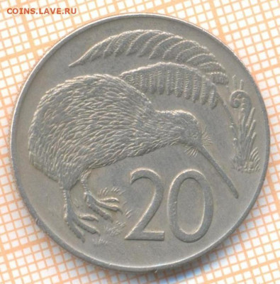 Новая Зеландия 20 центов 1969 г., до 27.10.2020 г. 22.00 по - Новая Зеландия 20 центов 1969 2079а