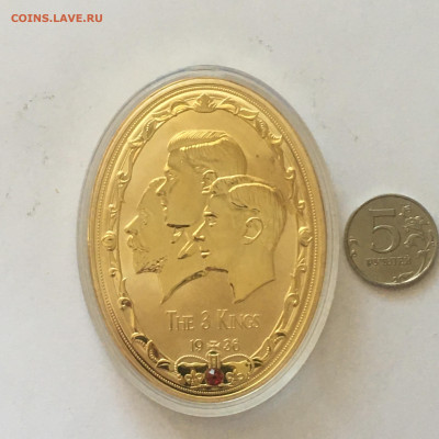 Великобритания Медальон "Три короля" 2016 позолота, рубин - image-04-08-20-03-35-4