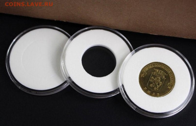Капсулы для монет с вкладышем белые 【15mm】(18mm】(22mm】【25mm】【27mm】【30mm)【33mm】 - капсулы