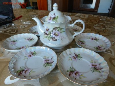 Фарфоровый заварочный чайник и 6 блюдец. - DSCN6253.JPG